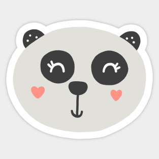 Sleeping Grey Bear Sticker